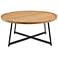 Niklaus 35 1/2" Wide Natural White Oak Wood Round Coffee Table