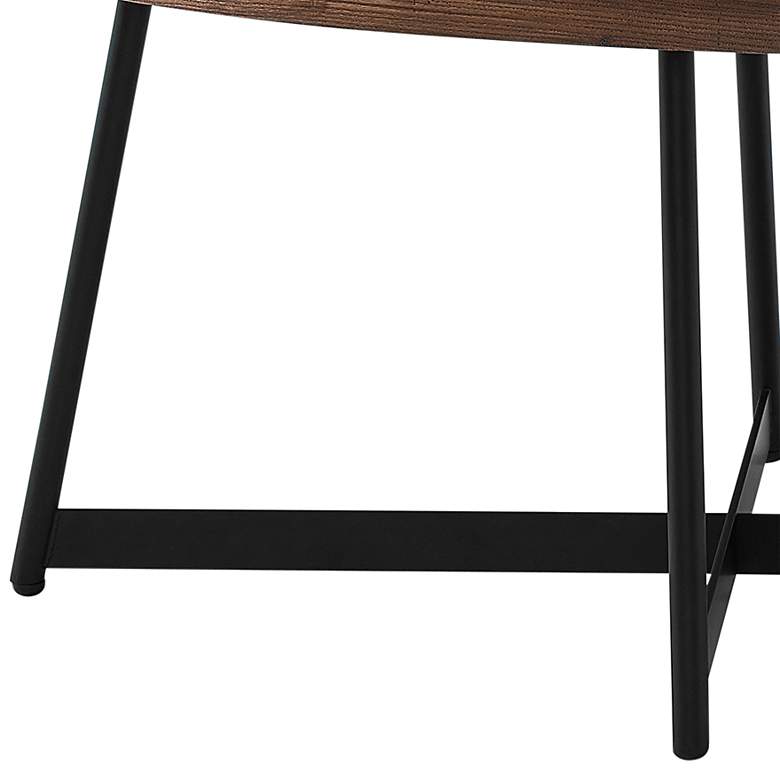 Image 3 Niklaus 47" Wide American Walnut Wood Oval Coffee Table more views