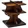 Niko 21" Wide Honey Wood Hand-Crafted Curio Accent Table