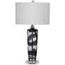 Nikola 27" Clear and Smoked Glass Modern Table Lamp