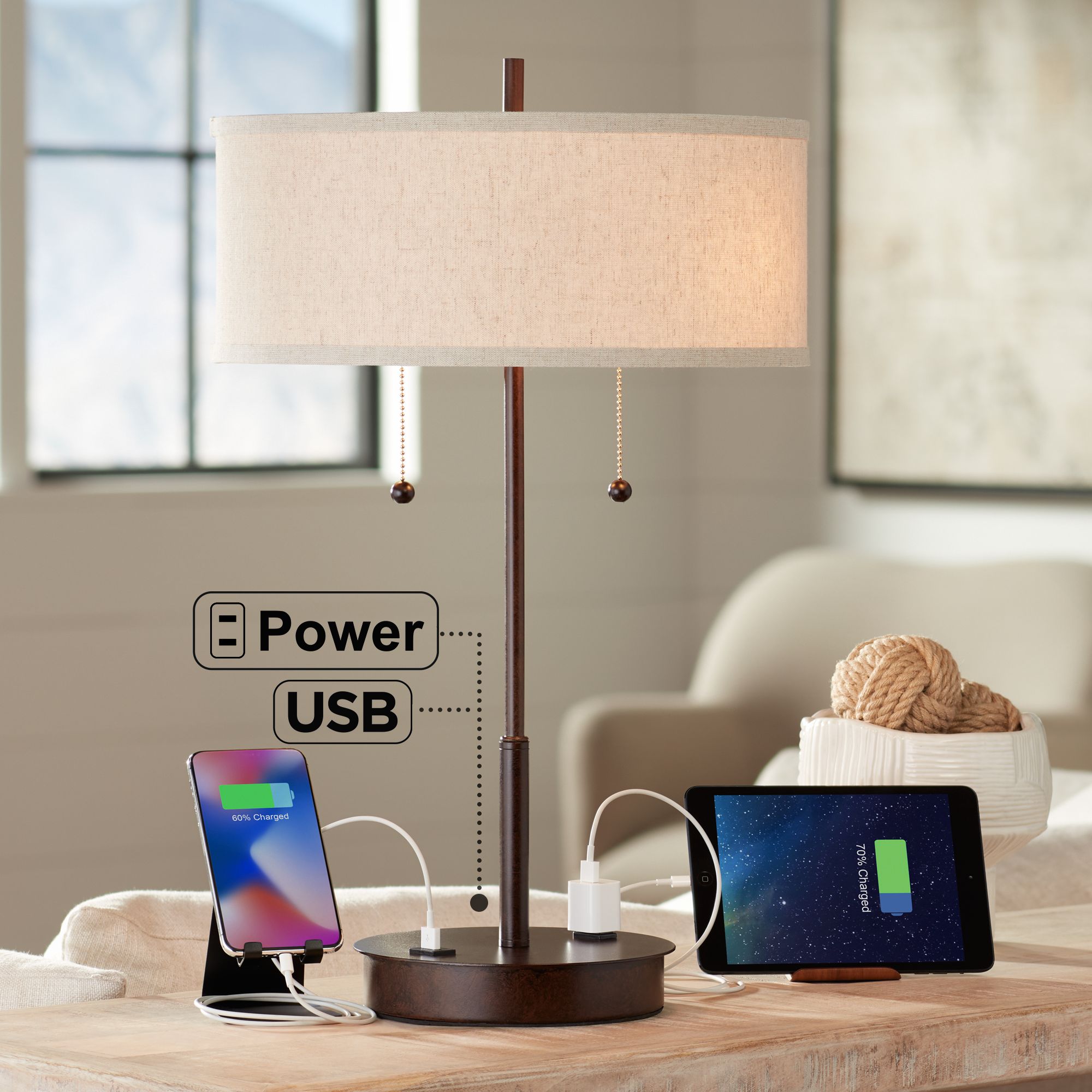 side table lamps with usb