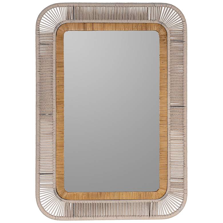 Image 2 Nikole Natural Taupe 28 1/2 inch x 40 1/4 inch Wall Mirror