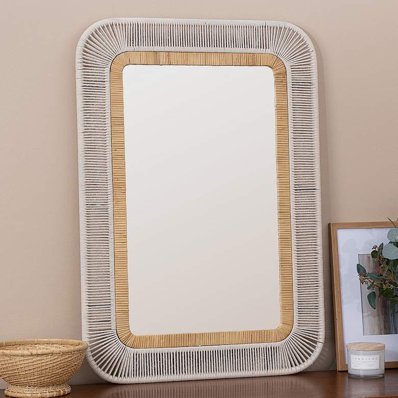 Image 1 Nikole Natural Taupe 28 1/2 inch x 40 1/4 inch Wall Mirror