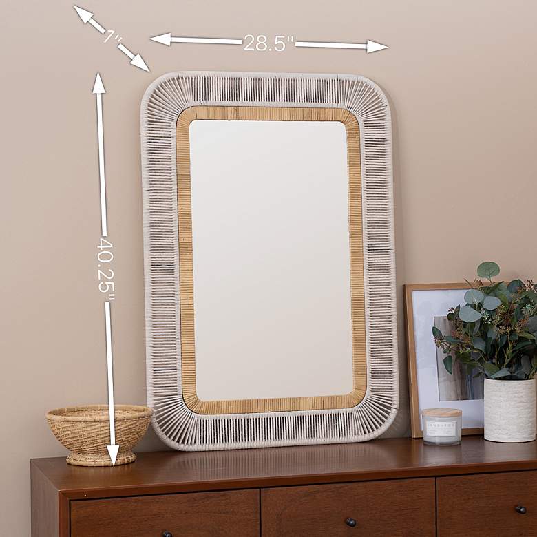 Image 7 Nikole Natural Taupe 28 1/2 inch x 40 1/4 inch Wall Mirror more views