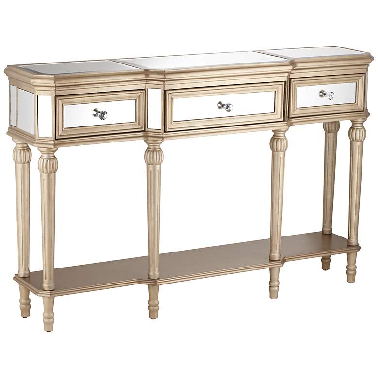 Image 1 Nila 3-Drawer Mirrored Console Table