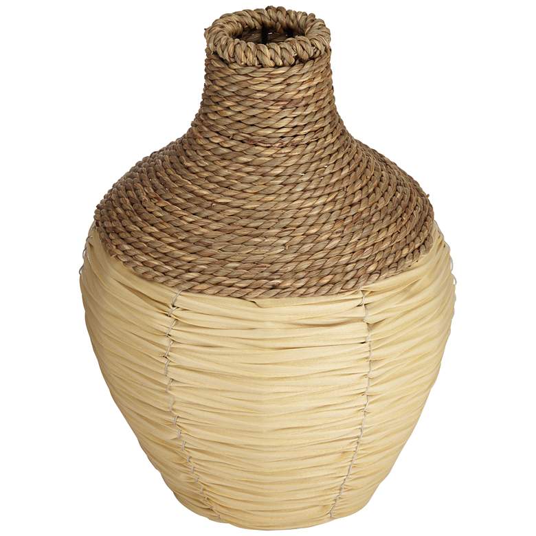Image 2 Nile 12 1/2" High Natural Seagrass Rattan Decorative Vase