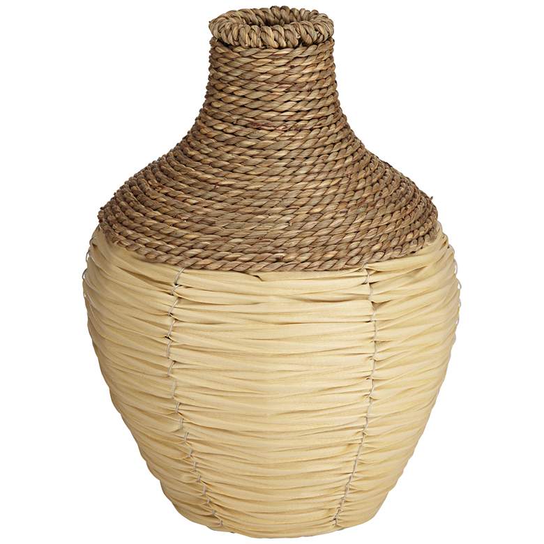 Image 5 Nile 12 1/2 inch High Natural Seagrass Rattan Decorative Vase more views