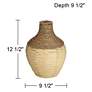 Nile 12 1/2" High Natural Seagrass Rattan Decorative Vase