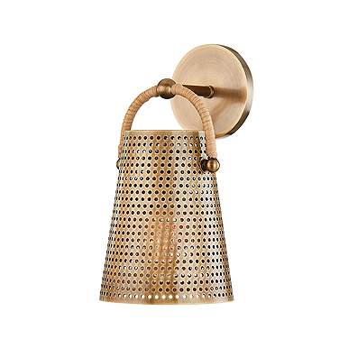 Nile 12 1/4" High Patina Brass Wall Sconce