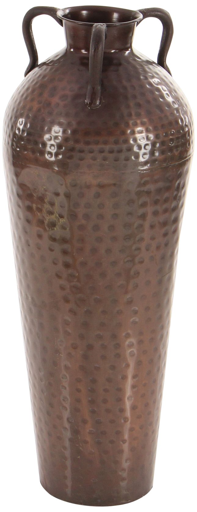 Image 4 Nile Polished Brown 28"H Hammered Floor Vase with Handles more views