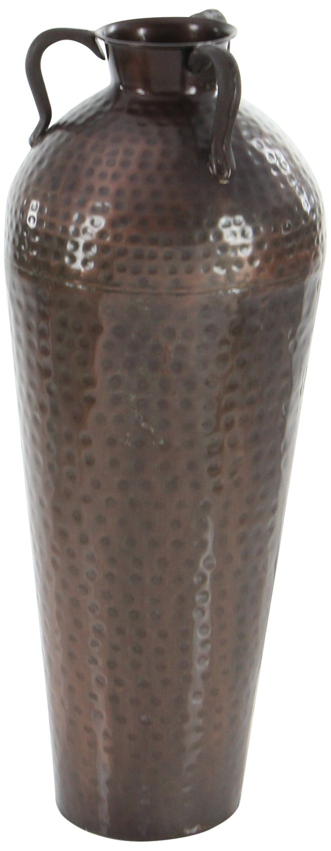Image 5 Nile Polished Brown 28"H Hammered Floor Vase with Handles more views