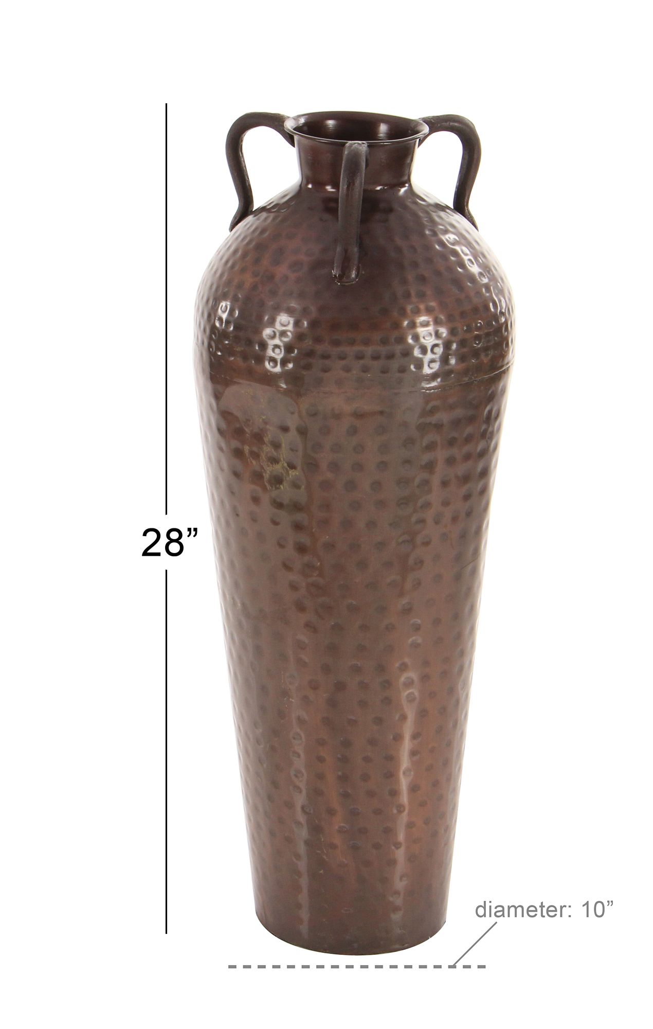 Image 6 Nile Polished Brown 28"H Hammered Floor Vase with Handles more views