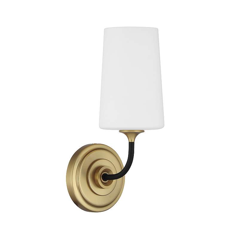 Image 3 Niles 1 Light Black Forged + Modern Gold Sconce more views