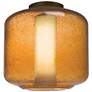 Niles 10 9 1/2"W Bronze and Amber Bubble Glass Ceiling Light
