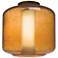 Niles 10 9 1/2"W Bronze and Amber Bubble Glass Ceiling Light