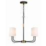 3_Niles 29" Wide Black Forged and Gold 4-Light Chandelier more views