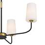 5_Niles 29" Wide Black Forged and Gold 4-Light Chandelier more views