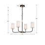 7_Niles 29" Wide Black Forged and Gold 4-Light Chandelier more views