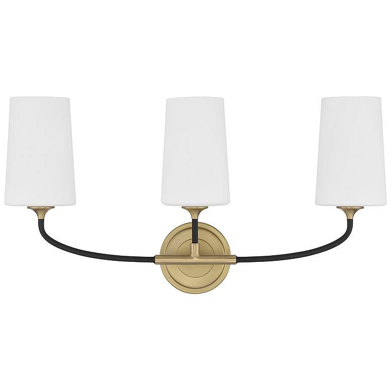 Image 2 Niles 3 Light Black Forged + Modern Gold Bathroom Vanity more views