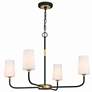 2_Niles 34"W Black Forged and Modern Gold 4-Light Chandelier