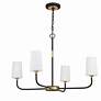 3_Niles 34"W Black Forged and Modern Gold 4-Light Chandelier more views
