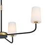 6_Niles 34"W Black Forged and Modern Gold 4-Light Chandelier more views