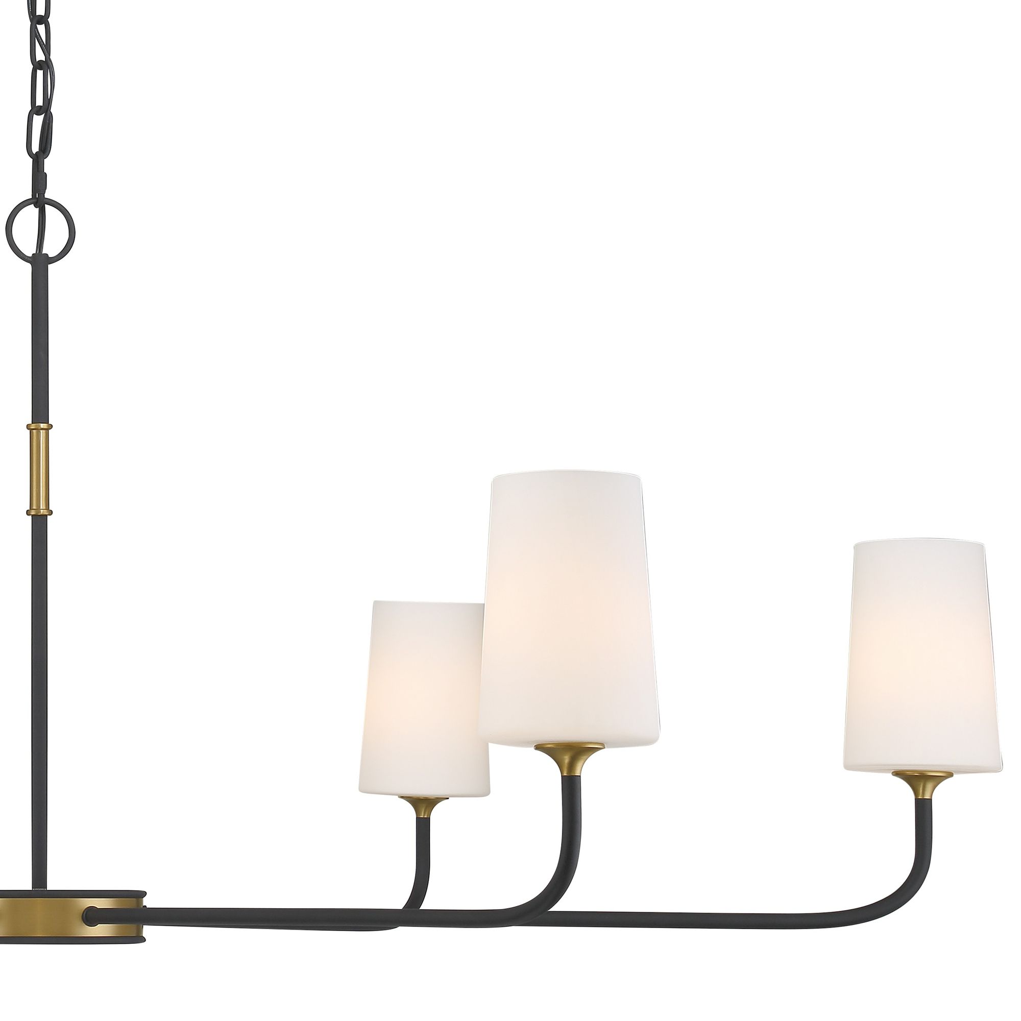 Image 6 Niles 6 Light Black Forged + Modern Gold Chandelier more views