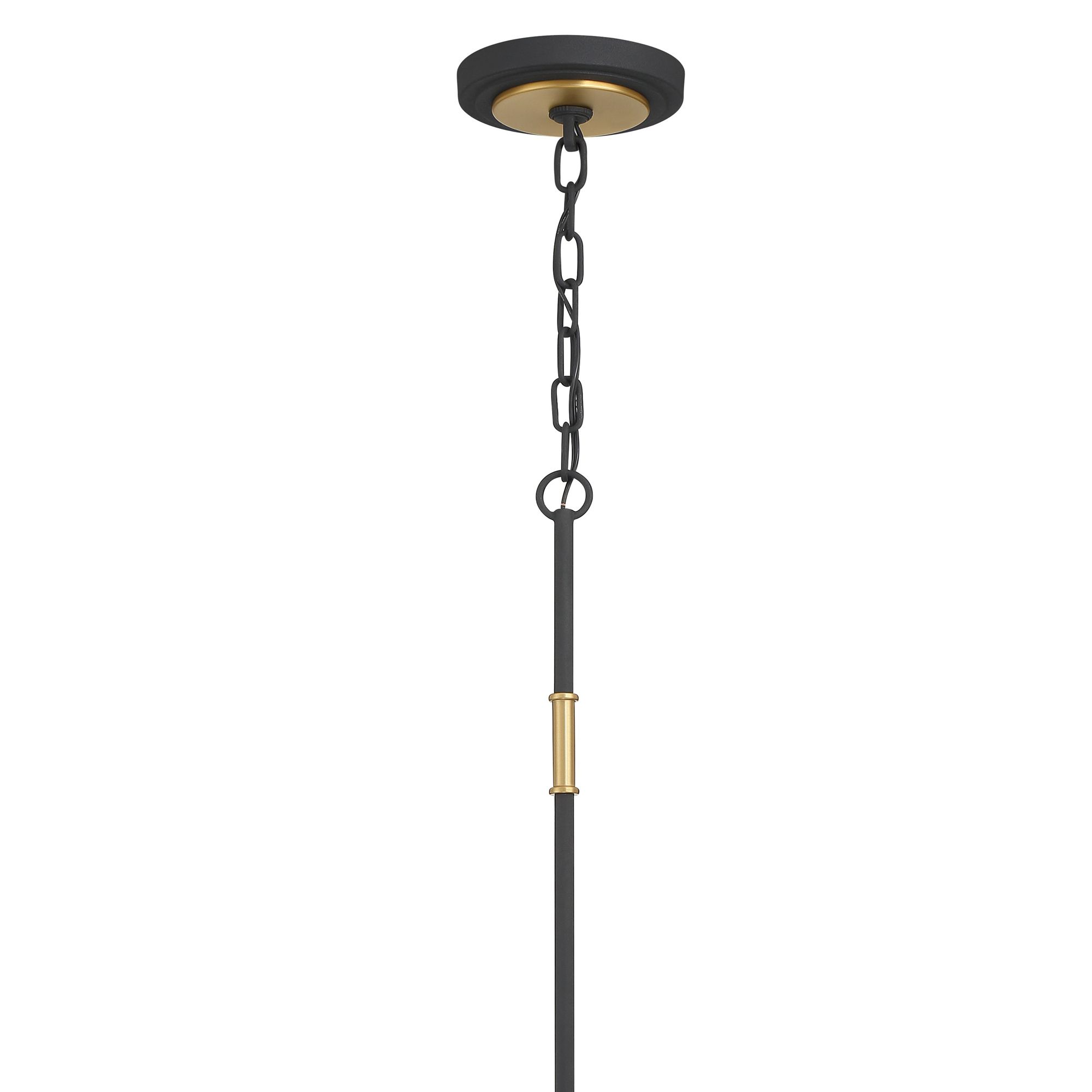 Image 7 Niles 6 Light Black Forged + Modern Gold Chandelier more views