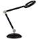 Niles Magnifier LED Desk Lamp Black with Steel Accents