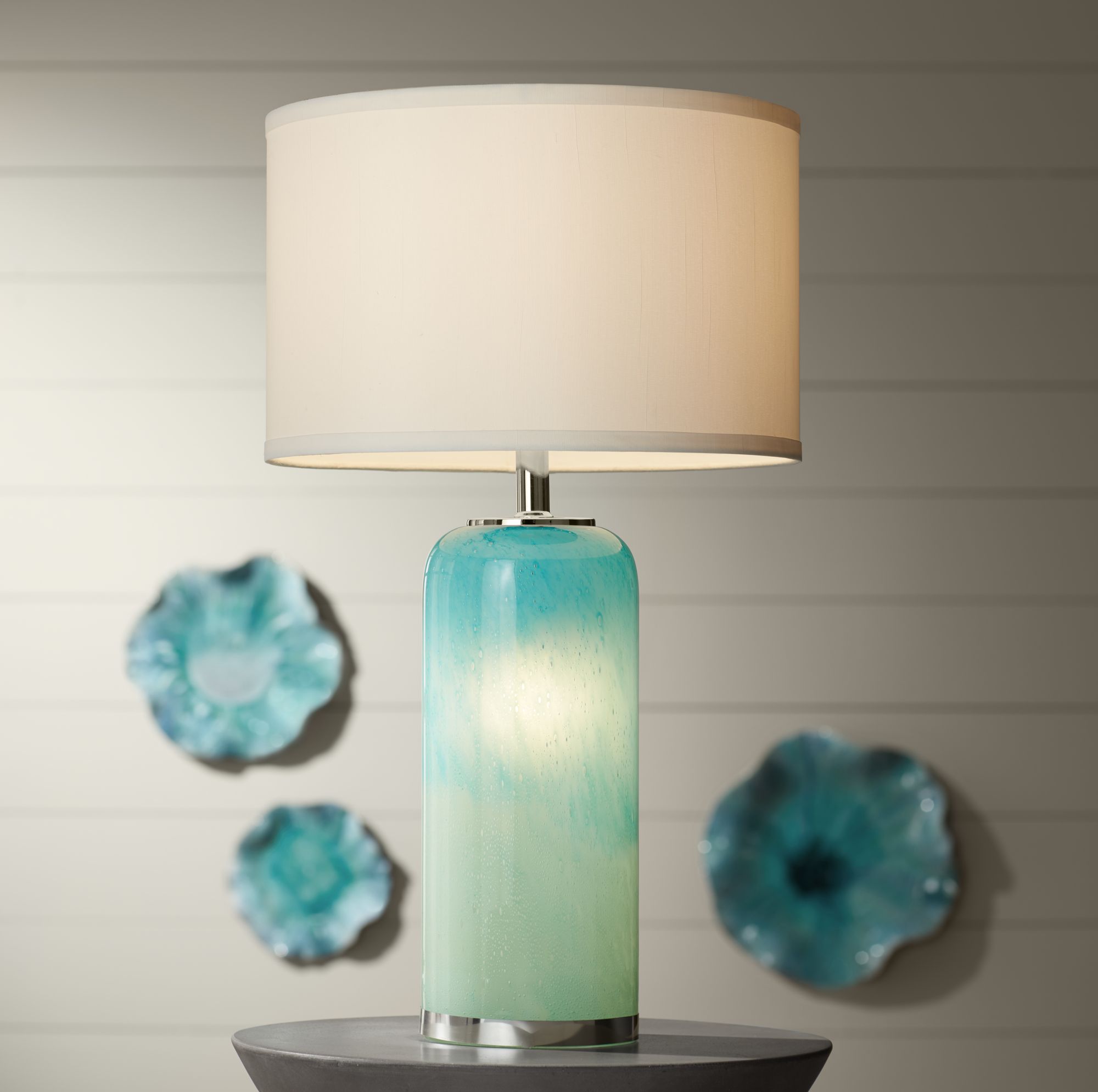 glass accent table lamp