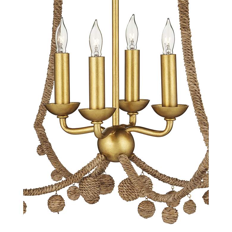 Image 3 Nimes 22 1/4" Wide Gold Leaf 4-Light Chandelier more views