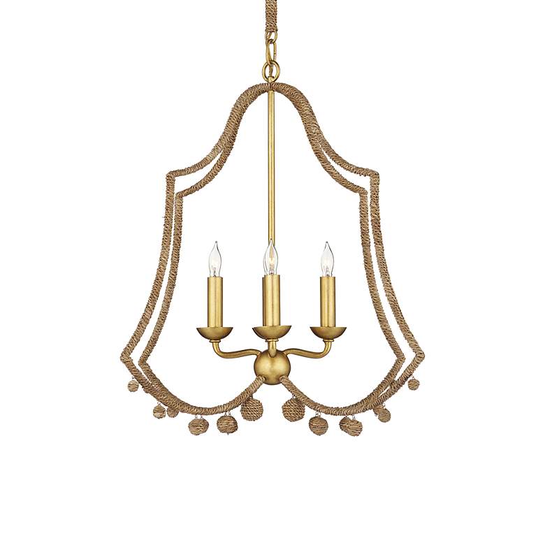 Image 4 Nimes 22 1/4" Wide Gold Leaf 4-Light Chandelier more views