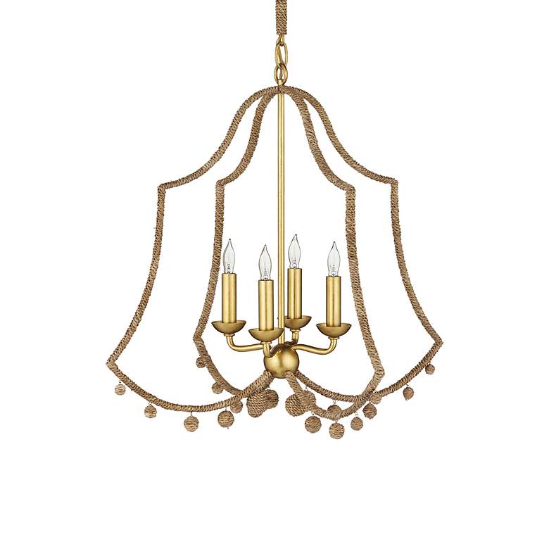 Image 5 Nimes 22 1/4" Wide Gold Leaf 4-Light Chandelier more views