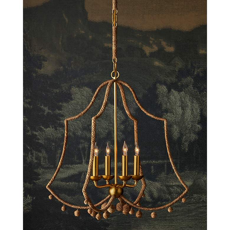 Image 6 Nimes 22 1/4" Wide Gold Leaf 4-Light Chandelier more views