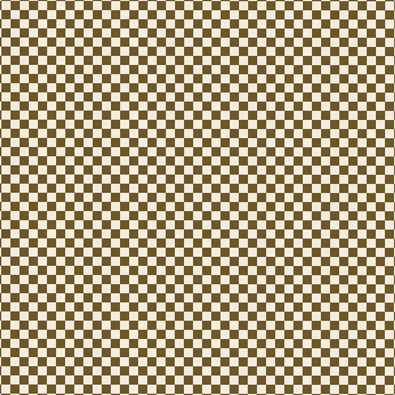 Image 3 Nina Checkerboard Olive Oga Fabric Square Ottoman more views
