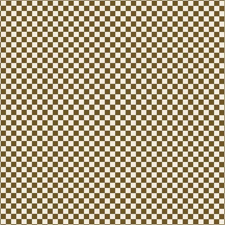 Image 3 Nina Checkerboard Olive Oga Fabric Square Ottoman more views