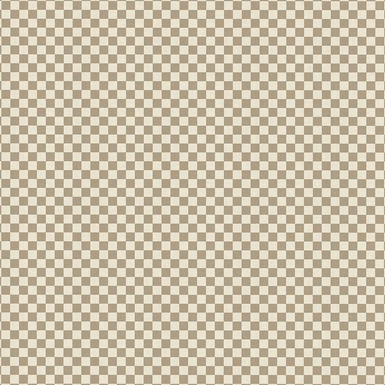 Image 3 Nina Checkerboard Tonal Tan Oga Fabric Square Ottoman more views