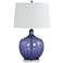 Nina Clear Blue Glass Jug Table Lamp