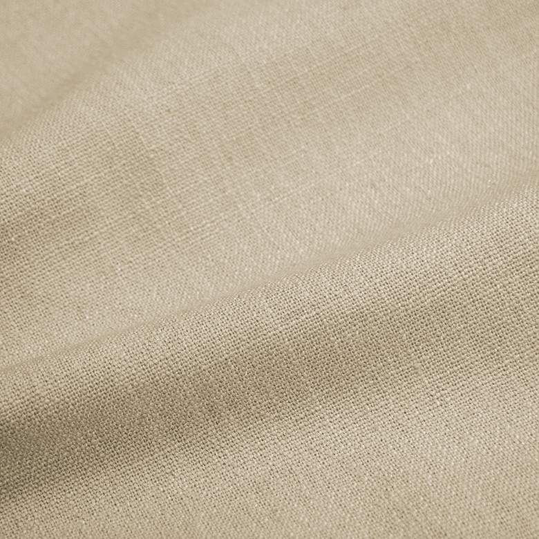 Image 3 Nina Linen Fawn Fabric Square Ottoman more views