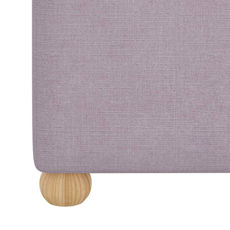 Image 2 Nina Linen Lilac Fabric Square Ottoman more views