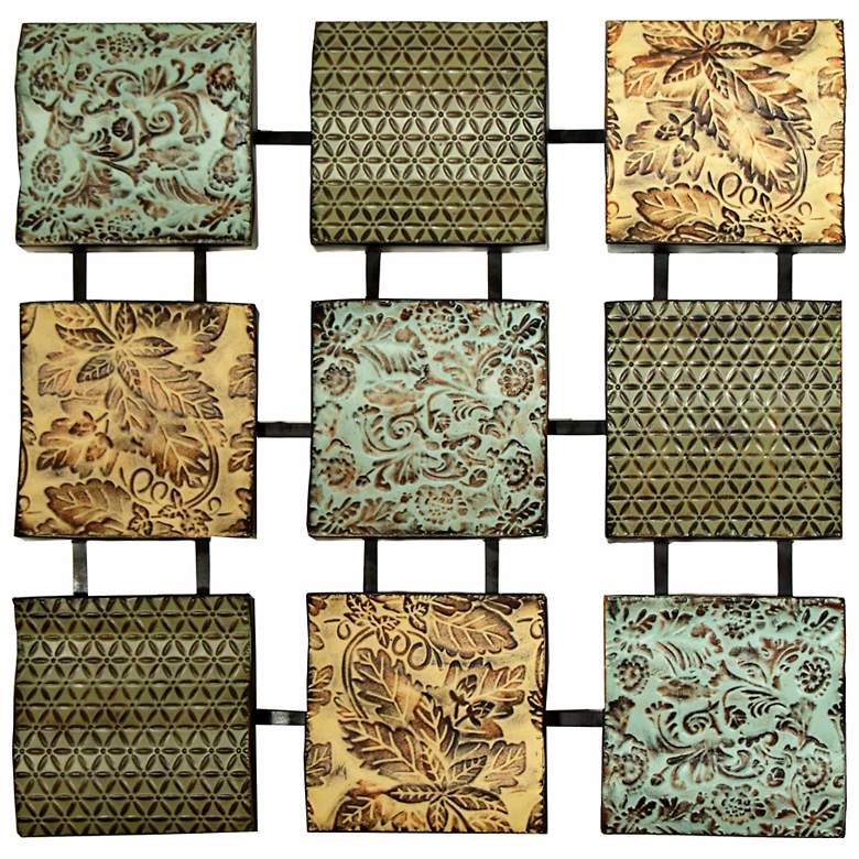 Image 1 Nine Panel Decorative Metal 30" Square Wall Art