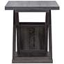 6_Nipran 22" Wide Distressed Gray 1-Open Shelf End Table more views