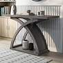 1_Nipran 47" Wide Distressed Gray Wood Sofa Console Table