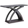3_Nipran 47" Wide Distressed Gray Wood Sofa Console Table more views