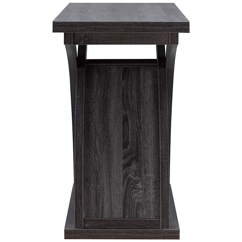 Image 5 Nipran 47" Wide Distressed Gray Wood Sofa Console Table more views