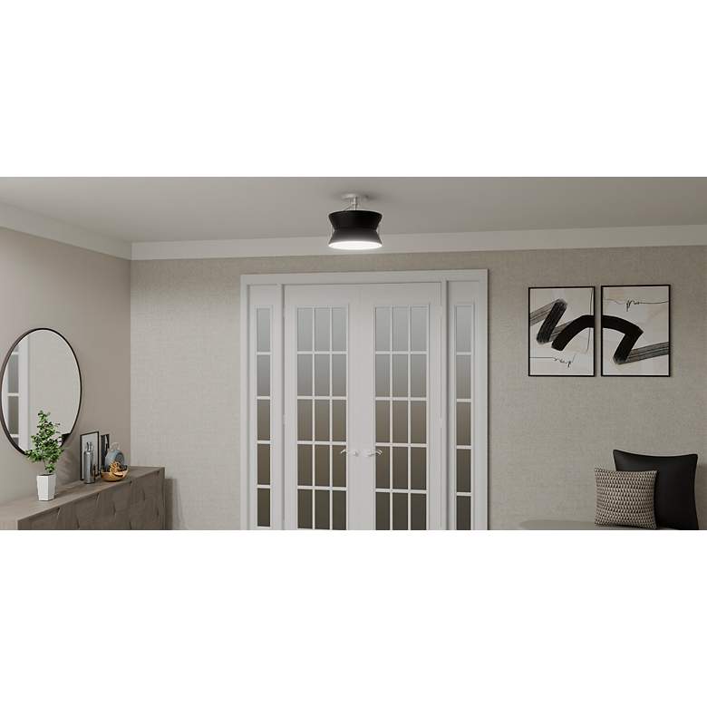 Image 3 Nira 2-Light Brushed Nickel Semi-Flush Mount Light more views