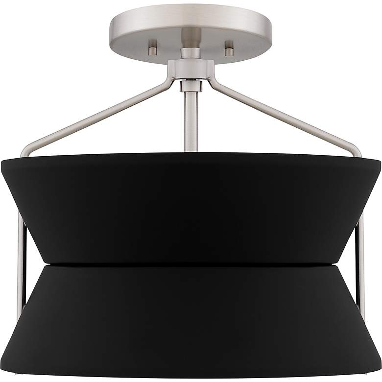 Image 5 Nira 2-Light Brushed Nickel Semi-Flush Mount Light more views
