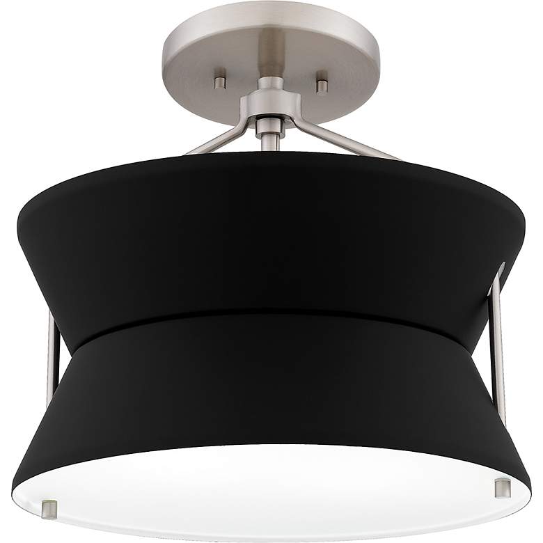 Image 6 Nira 2-Light Brushed Nickel Semi-Flush Mount Light more views