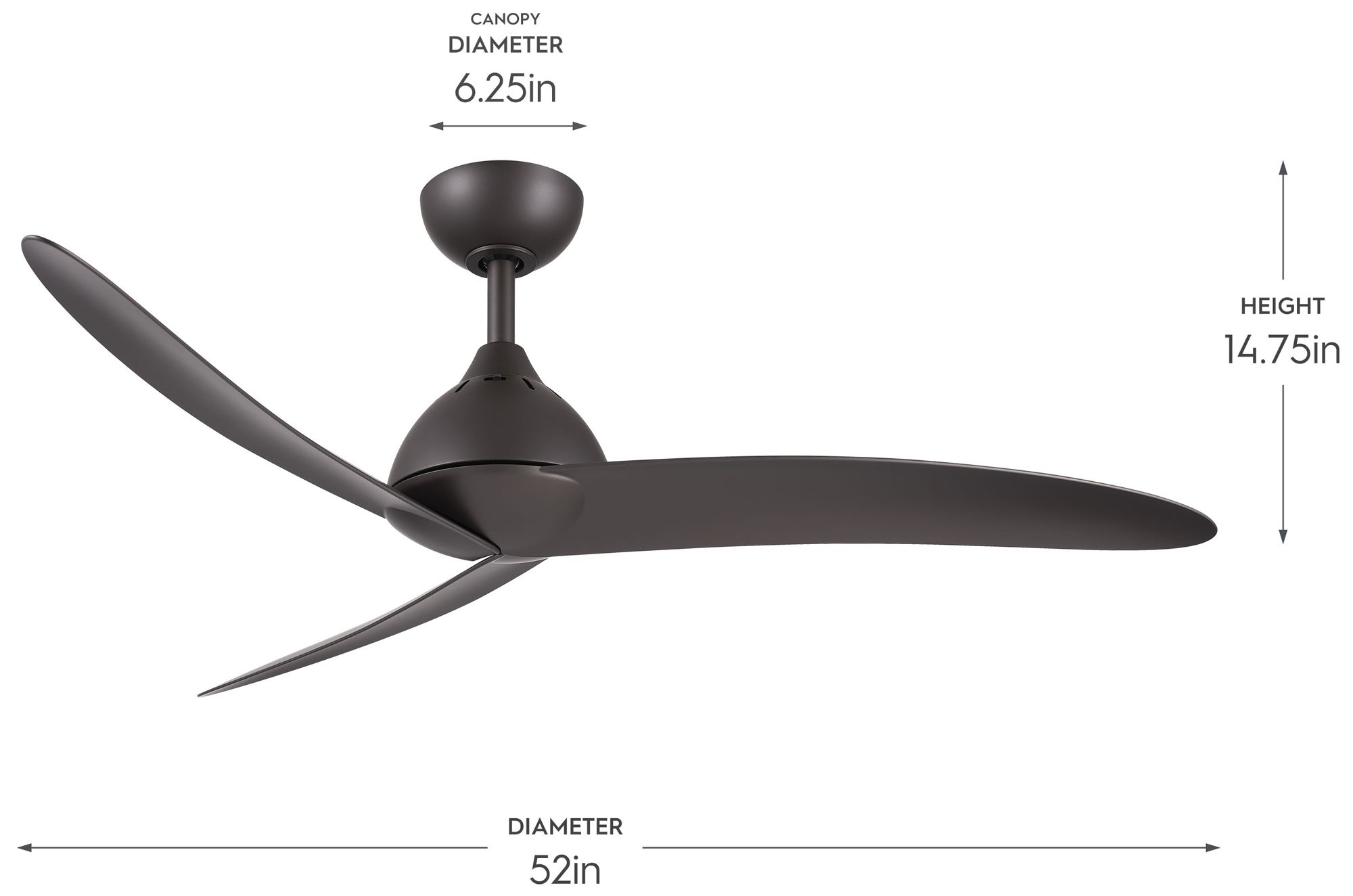 Image 4 Nirra Collection 52-in. Three-Blade Modern Ceiling Fan more views