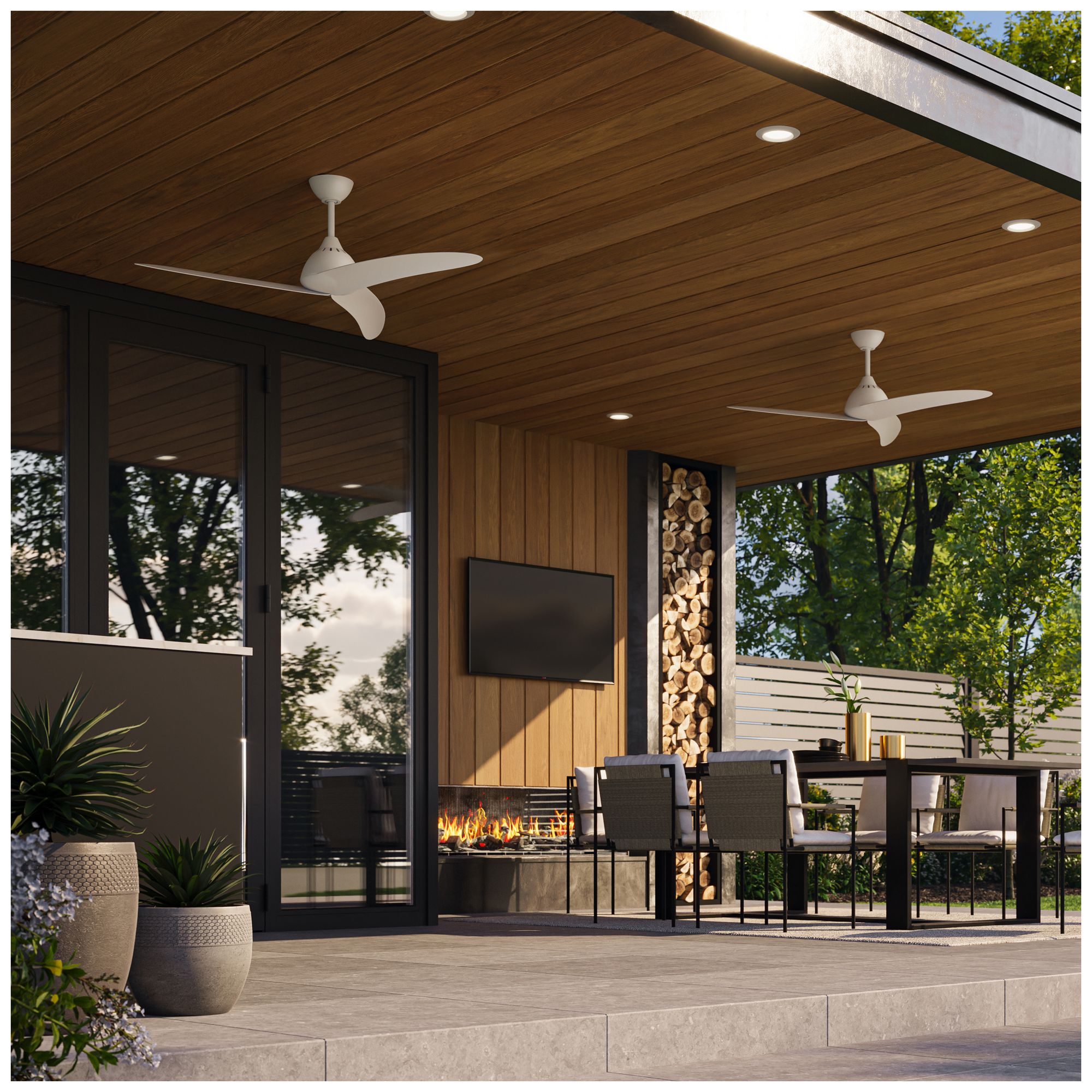 Image 2 Nirra Collection 52-in. Three-Blade Modern Ceiling Fan more views